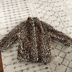 Cheetah faux fur jacket